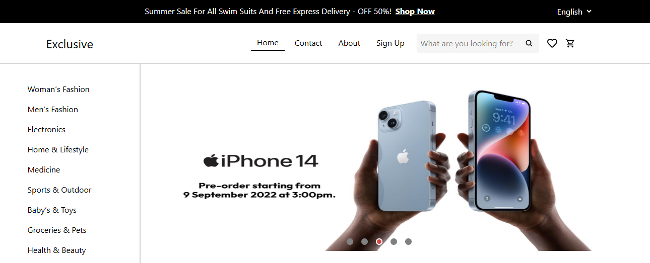 website e-commers exclusive